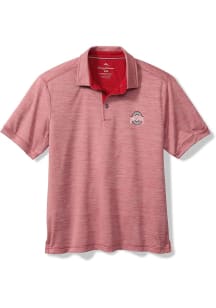 Mens Ohio State Buckeyes Red Tommy Bahama Sport San Raphael Short Sleeve Polo Shirt