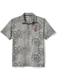 Mens Ohio State Buckeyes Grey Tommy Bahama Sport Delray Fresco Short Sleeve Polo Shirt