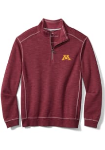 Mens Minnesota Golden Gophers Maroon Tommy Bahama SPORT TOBAGO BAY Qtr Zip Fashion Pullover