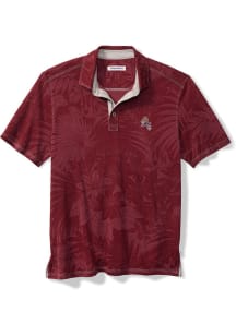 Tommy Bahama Arizona State Sun Devils Mens Maroon SPORT SANTIAGO PARADISE Short Sleeve Fashion Pol..
