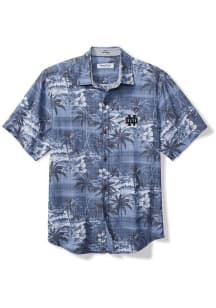 Tommy Bahama Notre Dame Fighting Irish Mens Navy Blue Sport Coconut Point Isla Palmetta Short Slee..