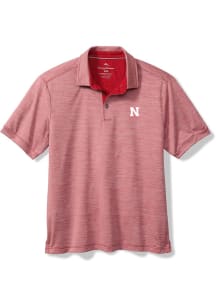 Mens Nebraska Cornhuskers Red Tommy Bahama SPORT SAN RAPHAEL Short Sleeve Fashion Polo