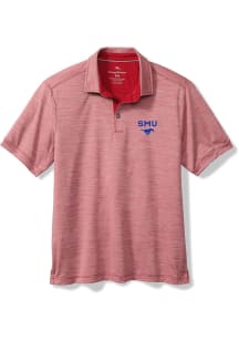 Tommy Bahama SMU Mustangs Mens Red SPORT SAN RAPHAEL Short Sleeve Fashion Polo