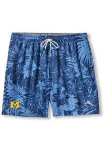 Mens Michigan Wolverines Navy Blue Tommy Bahama Sport Naples Swim Trunks