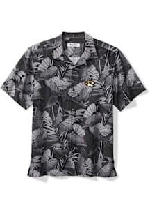 Tommy Bahama Missouri Tigers Mens Black SPORT BAHAMA FRONDS Short Sleeve Dress Shirt