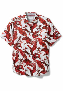 Tommy Bahama Oklahoma Sooners Mens Red Sunnyvale Blooms Short Sleeve Dress Shirt