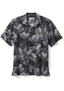 Mens Purdue Boilermakers Black Tommy Bahama SPORT BAHAMA FRONDS Short Sleeve Dress Shirt