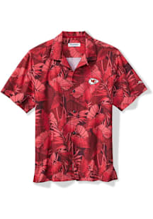 Tommy Bahama Kansas City Chiefs Mens Red Nuevo Fronds Short Sleeve Dress Shirt