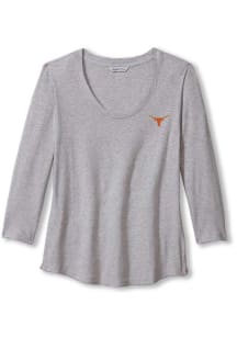 Tommy Bahama Texas Longhorns Womens Grey Ashby LS Tee