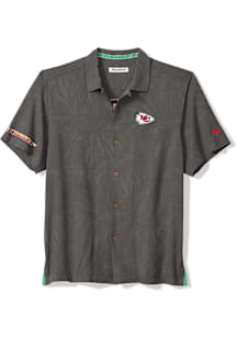 Tommy Bahama Kansas City Chiefs Mens Grey Endzone Paradise Short Sleeve Dress Shirt