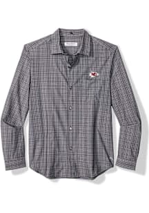 Tommy Bahama Kansas City Chiefs Mens Black Bahama Coast Tidal Check Long Sleeve Dress Shirt