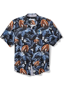 Tommy Bahama Detroit Lions Mens Blue Veracruz Cay First Down Blooms Short Sleeve Dress Shirt