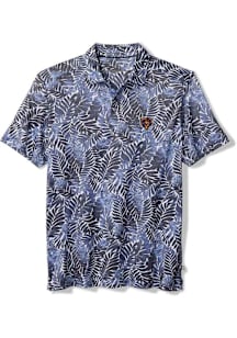 Tommy Bahama Chicago Bears Mens Navy Blue Palm Mirage Short Sleeve Fashion Polo