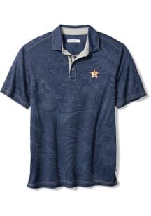 Tommy Bahama Houston Astros Mens Navy Blue Sport Santiago Paradise Short Sleeve Polo