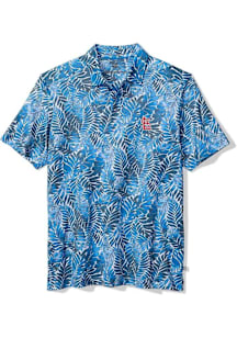 Tommy Bahama St Louis Cardinals Mens Light Blue Palm Mirage Short Sleeve Fashion Polo