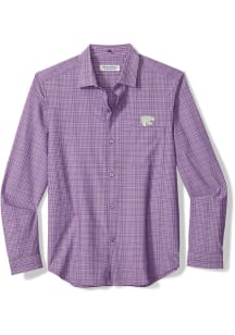 Mens K-State Wildcats Purple Tommy Bahama Bahama Coast Tidal Check Long Sleeve Dress Shirt