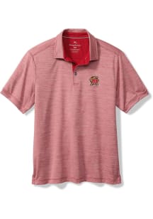 Mens Maryland Terrapins Red Tommy Bahama San Raphael Short Sleeve Fashion Polo