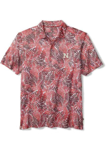 Mens Nebraska Cornhuskers Red Tommy Bahama Palm Mirage Short Sleeve Fashion Polo