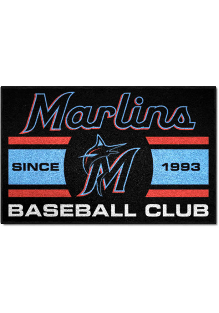 Officially Licensed MLB Miami Marlins Uniform Mat 19 x 30
