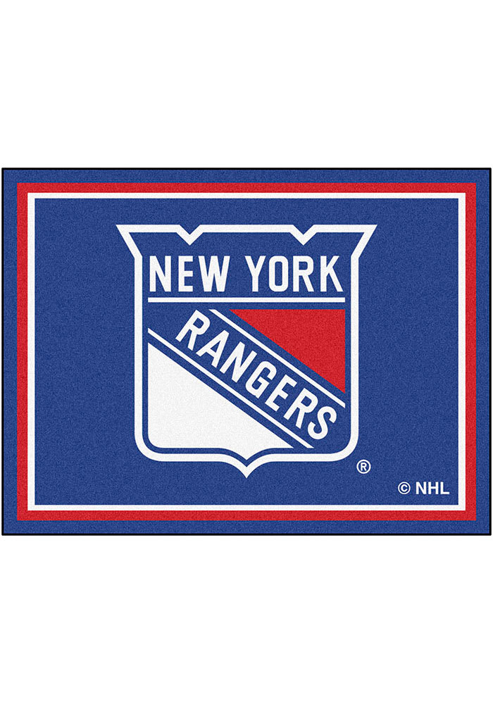 New York Rangers 8x10 Plush Interior Rug