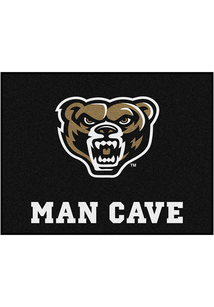 Oakland University Golden Grizzlies 34x42 Man Cave All Star Interior Rug