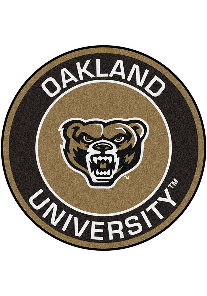 Oakland University Golden Grizzlies 27 Roundel Interior Rug