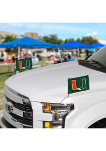 Sports Licensing Solutions Miami Hurricanes Team Ambassador 2-Pack Car Flag - Green