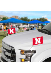 Sports Licensing Solutions Nebraska Cornhuskers Team Ambassador 2-Pack Car Flag - Red