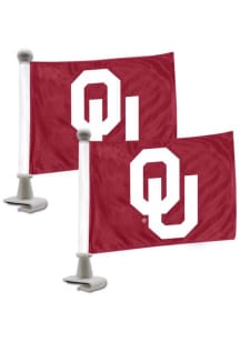 Sports Licensing Solutions Oklahoma Sooners Team Ambassador 2-Pack Car Flag - Crimson