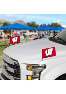 Sports Licensing Solutions Wisconsin Badgers Team Ambassador 2-Pack Car Flag - Red