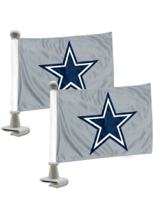 Sports Licensing Solutions Dallas Cowboys Team Ambassador 2-Pack Car Flag - Brown