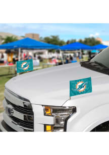 Sports Licensing Solutions Miami Dolphins Team Ambassador 2-Pack Car Flag - Teal
