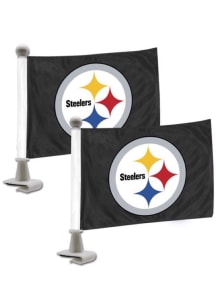 Sports Licensing Solutions Pittsburgh Steelers Team Ambassador 2-Pack Car Flag - Black