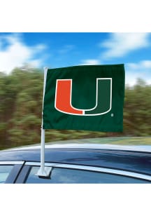 Sports Licensing Solutions Miami Hurricanes Team Logo Car Flag - Green