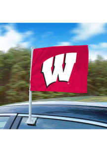 Sports Licensing Solutions Wisconsin Badgers Team Logo Car Flag - Red
