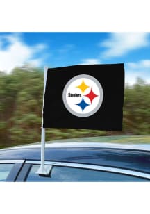 Sports Licensing Solutions Pittsburgh Steelers Team Logo Car Flag - Black