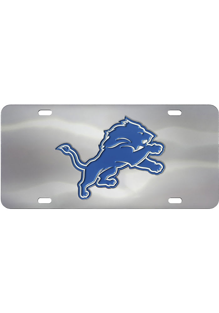 Detroit Lions Chrome Metal License Plate Frame