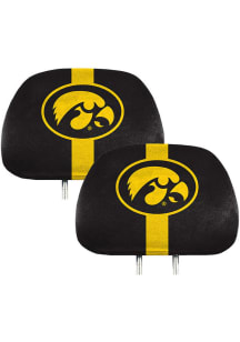 Sports Licensing Solutions Iowa Hawkeyes Printed Auto Head Rest Cover - Yellow