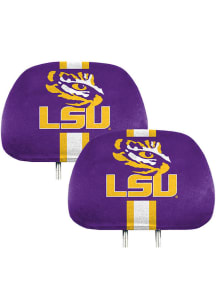 LSU Tigers Printed Auto Head Rest Cover - Purple