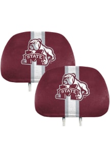 Sports Licensing Solutions Mississippi State Bulldogs Printed Auto Head Rest Cover - Maroon