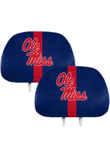 Sports Licensing Solutions Ole Miss Rebels Printed Auto Head Rest Cover - Navy Blue