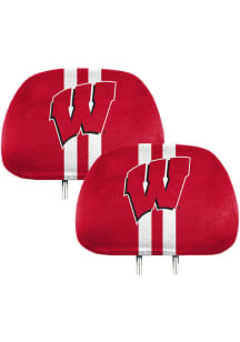 Sports Licensing Solutions Wisconsin Badgers Printed Auto Head Rest Cover - Red