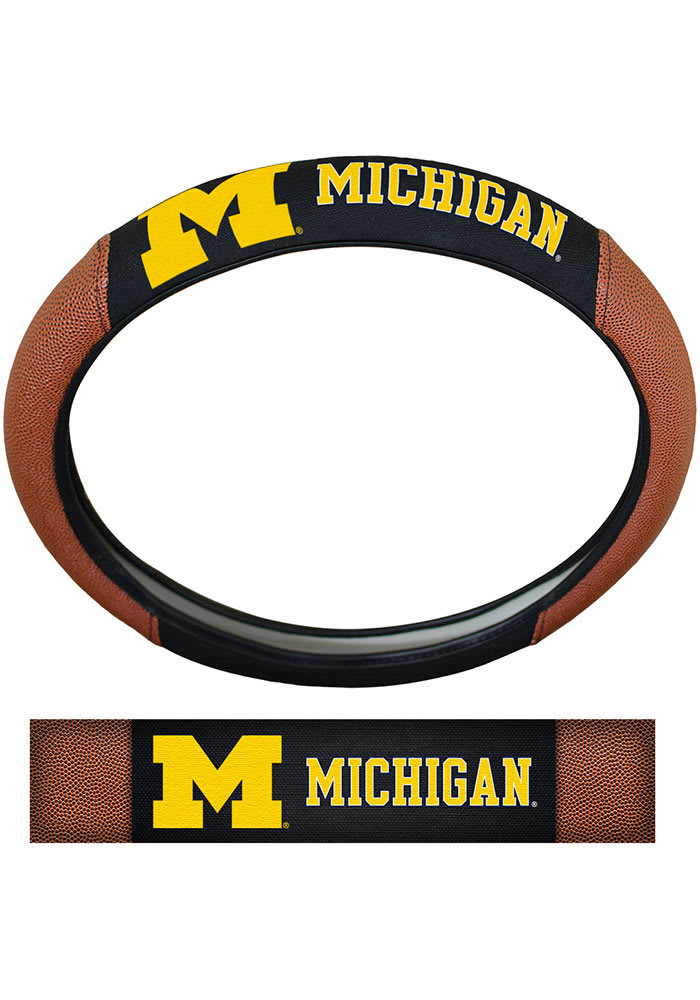 Michigan Wolverines Sports Grip Auto Steering Wheel Cover