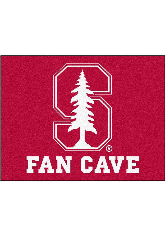 Stanford Cardinal 34x45 Fan Cave All Star Interior Rug