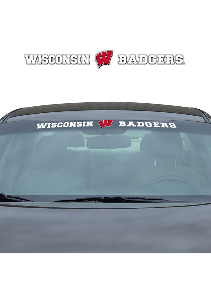 Sports Licensing Solutions Wisconsin Badgers Windshield Auto Decal - White