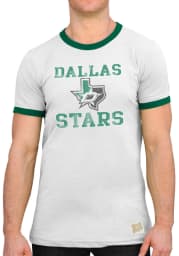 Original Retro Brand Dallas Stars White Contrast Ringer Short Sleeve Fashion T Shirt