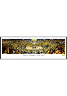 Black Michigan Wolverines Basketball Standard Framed Posters