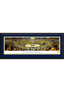 Blue Michigan Wolverines Basketball Deluxe Framed Posters