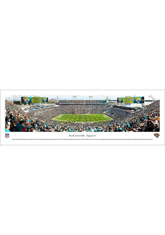 Jacksonville Jaguars Panoramic Poster - TIAA Bank Field NFL Fan Cave Decor