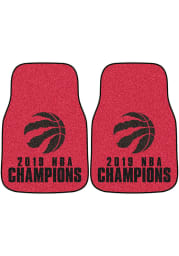 Sports Licensing Solutions Toronto Raptors 2019 NBA Champions 2-Piece Carpet Car Mat - Red